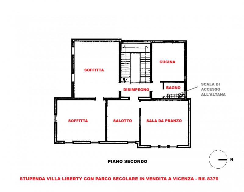 MERAVIGLIOSA VILLA LIBERTY DEL 1914 CON STUPENDO PARCO SECOLARE A VICENZA - Rif. 8376 - Euro 1.49...