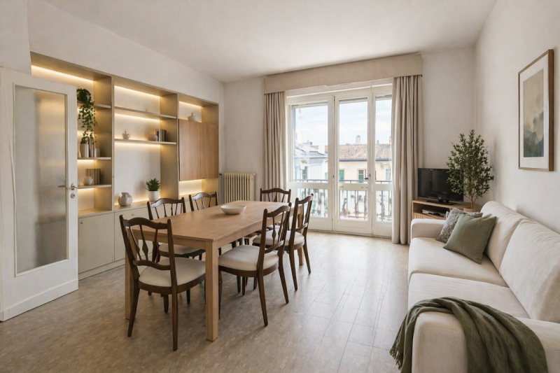 Proponiamo in vendita una porzione di bifamiliare, sviluppata interamente su un unico livello al ...