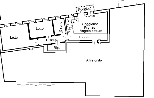 COMPOSIZIONE:
Proponiamo in vendita bellissimo appartamento disposto su due livelli, in palazzina...