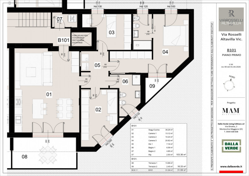 Stai cercando un NUOVO APPARTAMENTO TRICAMERE CON TERAZZO ABITABILE E GARAGE DOPPIO IN CLASSE A4?...