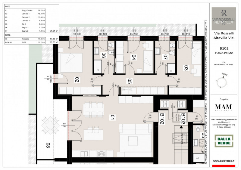 Stai cercando un NUOVO APPARTAMENTO TRICAMERE CON GRANDE TERAZZO ABITABILE E GARAGE DOPPIO IN CLA...