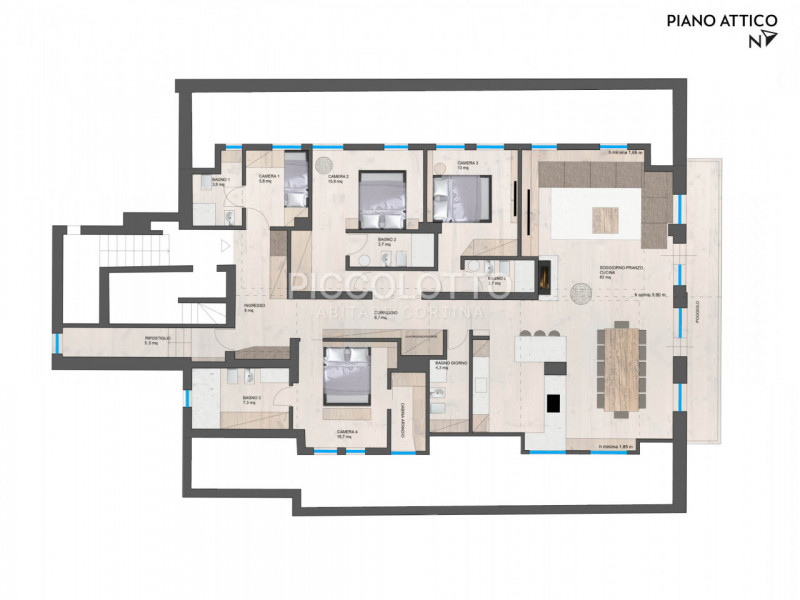 Rif. V5457 AB - Nel cuore di Cortina d'Ampezzo - Corso Italia, splendido attico in vendita.

Nel ...