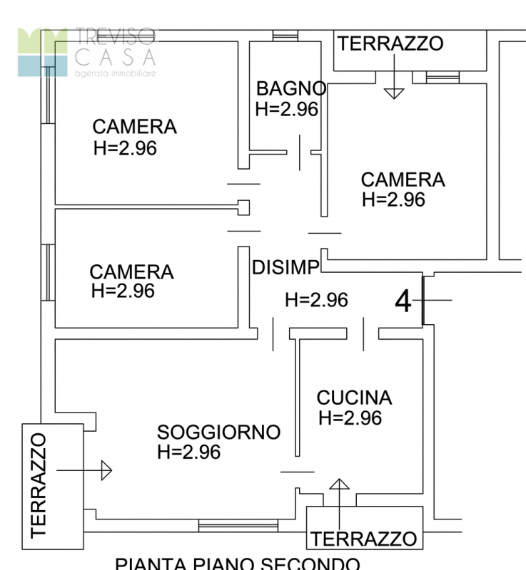 In zona centrale, molto tranquilla  e molto ben servita PROPONIAMO IN VENDITA Appartamento a 3 Ca...