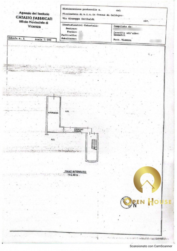 OPEN HOUSE by Franco Savegnago propone in vendita Appartamento al piano terra con Ingresso Indipe...