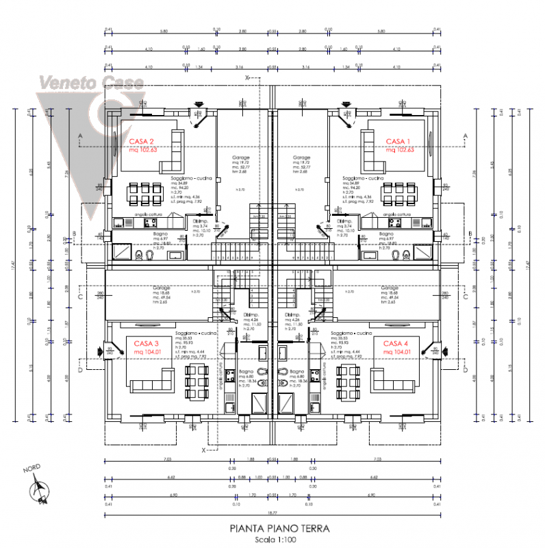 Proponiamo in vendita una splendida porzione di quadrifamiliare di nuova costruzione allo stato d...