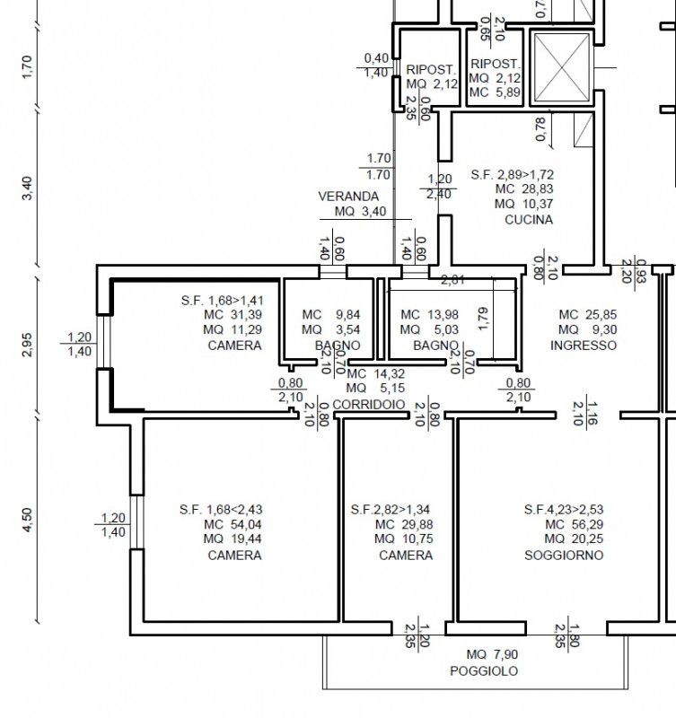 Appartamento sito al secondo piano e dotato di ascensore.
L’immobile è composto da un ingresso, s...