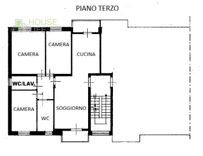THIENE- Vianelle: in zona residenziale molto tranquilla TRICAMERE al piano terzo ed ultimo, in co...