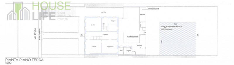 MALO - CENTRO: CASA A SCHIERA da RISTRUTTURARE 315mq con possibilità di ampliamento di 700m. EURO...