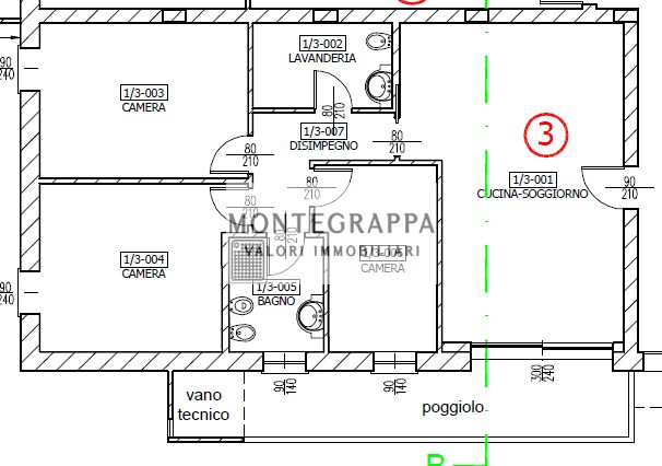 Proponiamo in vendita, in un nuovo e ricercato quartiere residenziale, ampio appartamento situato...