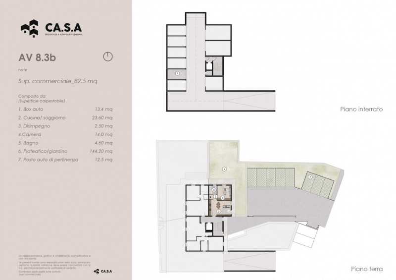 Unità 8B.3 in Residenze Casa si compone da un appartamento tipologia mini con un servizio al pian...