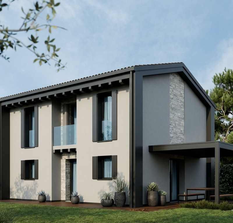 Scopri questa splendida porzione di bifamiliare affiancata situata nel cuore di Fontaniva, un com...