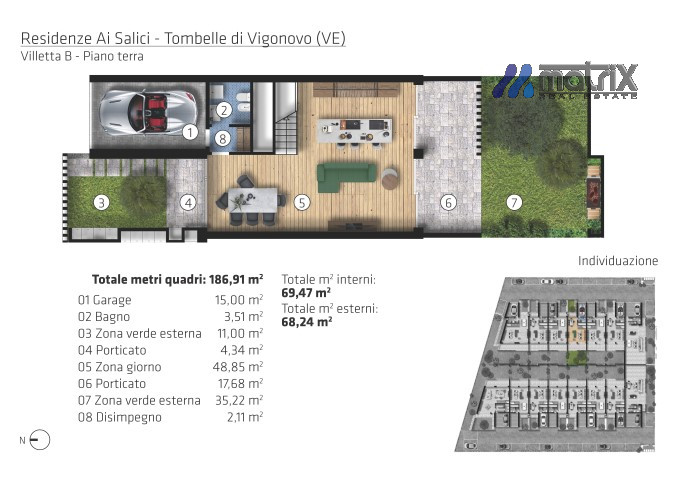 Villa Vigonovo €. 300.000 
Fotovoltaico 6 Kw con inverte, mq.140  calpestabili  Cl A4

"Residenze...