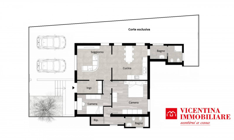 VICENZA-Viale Astichello: in contesto di Bifamiliare, proponiamo spazioso, curatissimo e ristrutt...