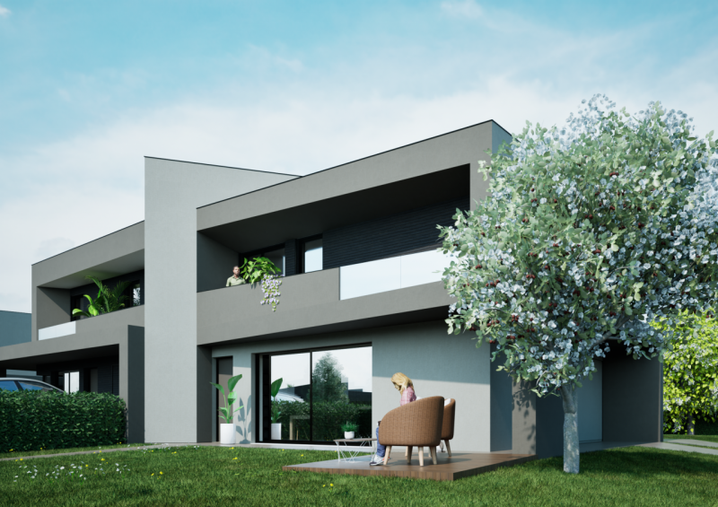 Bifamiliare Nuova Costruzione 3-4-5 camere 

“ HABITAT”
a pochi Km dal centro di Padova a Noventa...