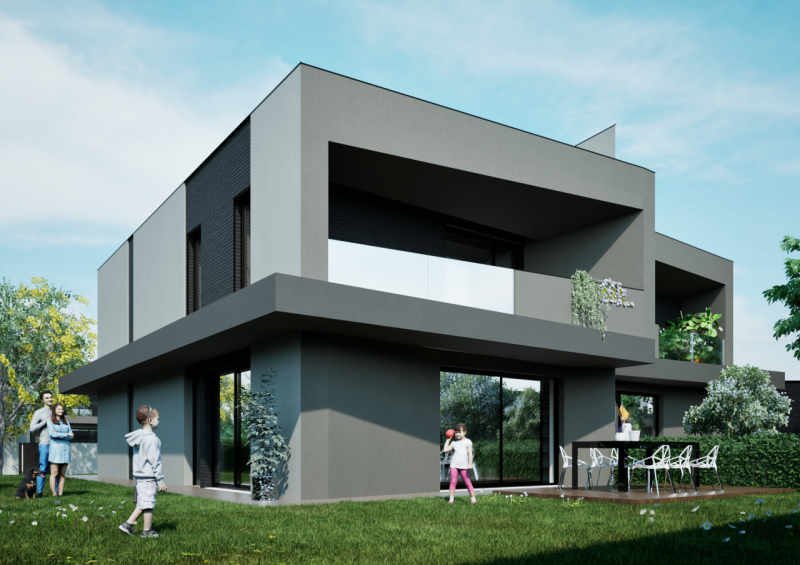 Bifamiliare Nuova Costruzione 3-4-5 camere 

“ HABITAT”
a pochi Km dal centro di Padova a Noventa...