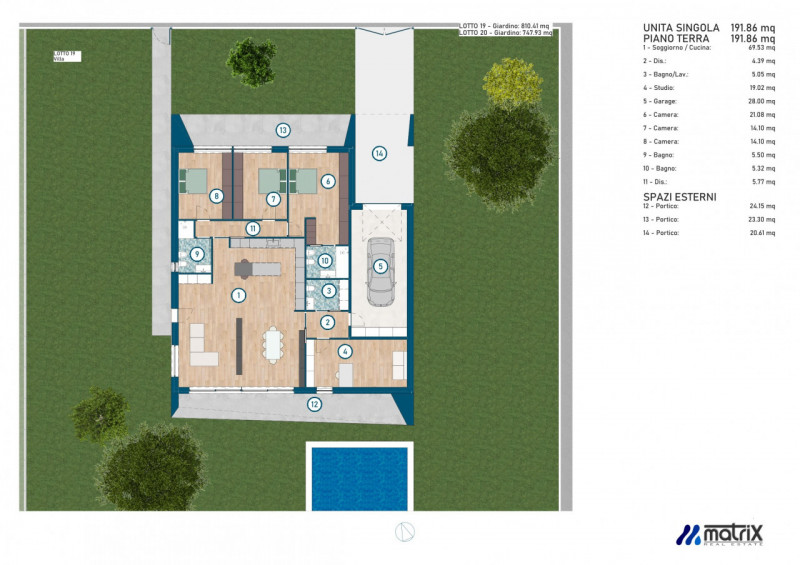 Bifamiliare Nuova Costruzione 3-4-5 camere 

“ HABITAT”
a pochi Km dal centro di Padova a Noventa...
