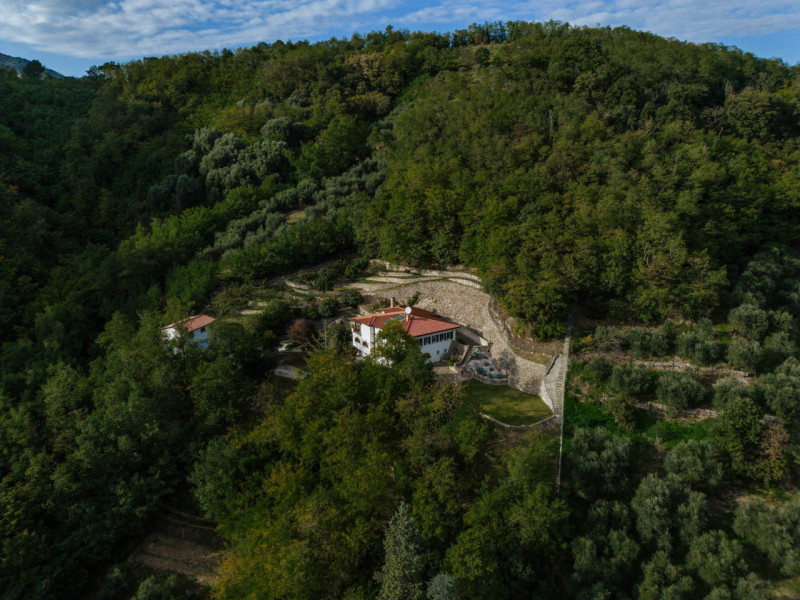 Galzignano Terme: Villa contemporanea situata in posizione aperta e panoramica; la proprietà di c...
