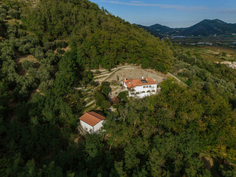 Galzignano Terme: Villa contemporanea situata in posizione aperta e panoramica; la proprietà di c...