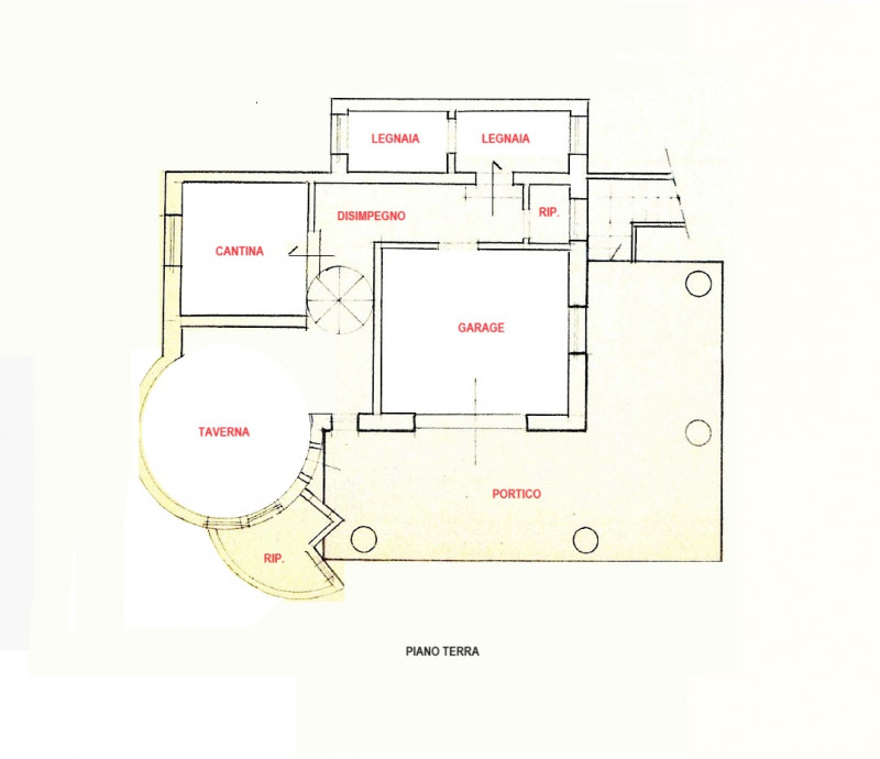 VILLINO SINGOLO DA RISTRUTTURARE IN POSIZIONE SEMICOLLINARE CON GIARDINO E VISTA PANORAMICA – Rif...