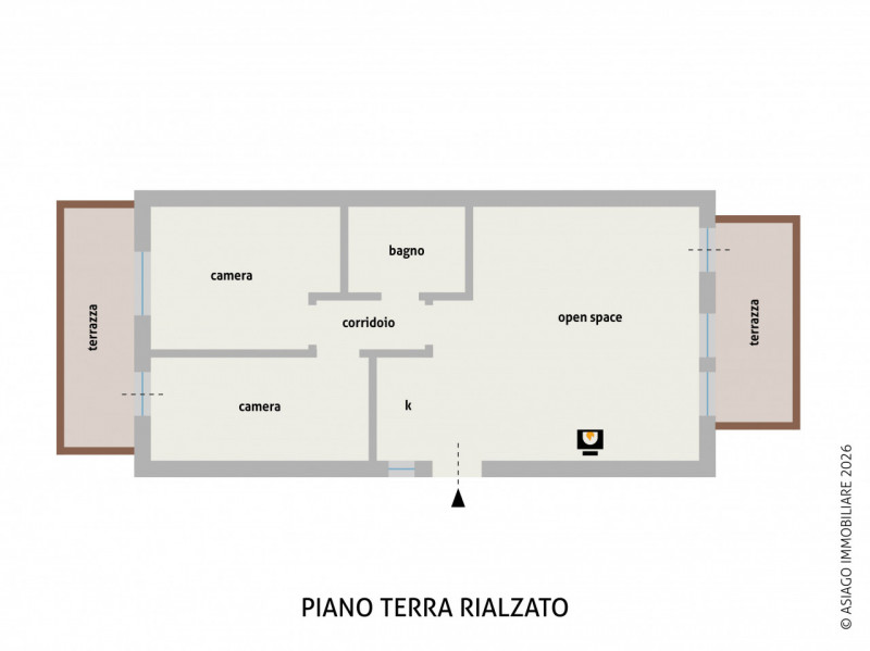 Asiago Immobiliare vi propone un’elegante e piacevole soluzione immobiliare: un bicamere recentem...