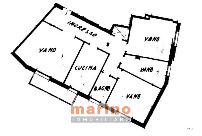 VIALE DON BOSCO PALTANA appartamento libero di Mq. 116  in condominio di 12 unità posto al piano ...