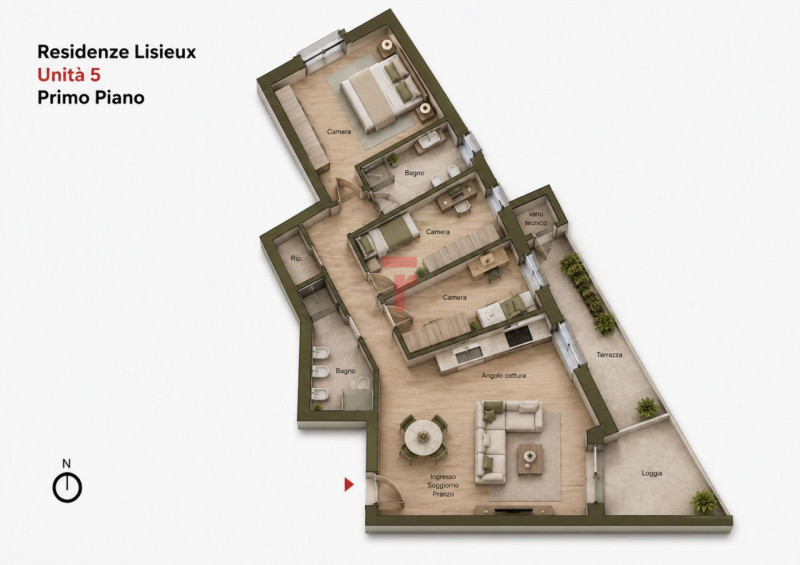 Residenza Lisieux propone a San Giacomo di Albignasego un elegante quadrilocale di nuova costruzi...