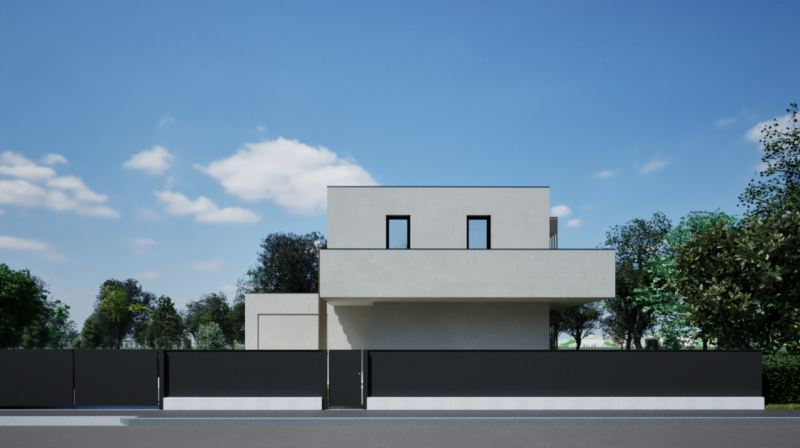 Moderna villa singola inserita all'interno di un nuovo quartiere residenziale in pieno centro pae...