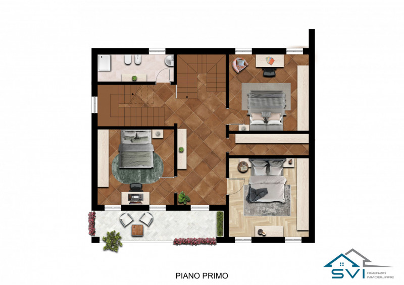 A pochi passi dal centro di Marsango, proponiamo in vendita una splendida porzione di casa bifami...
