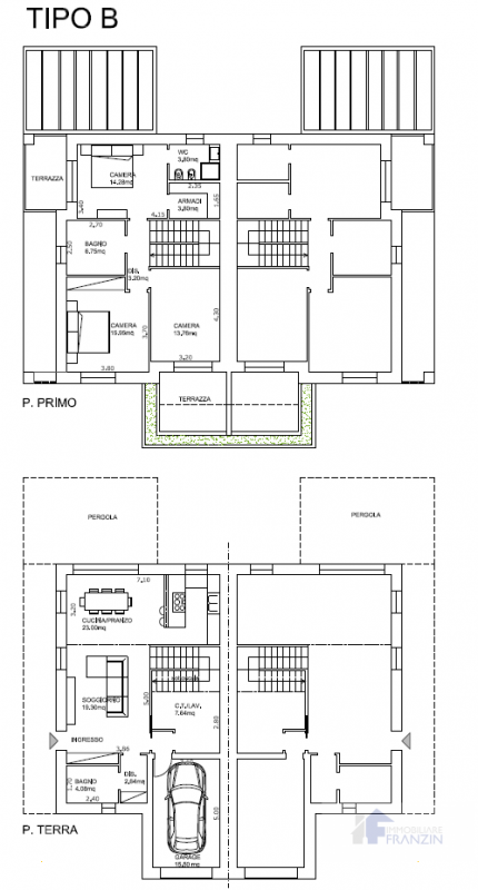 A Cà Tron di Roncade in Via Burano 10, proponiamo 3 bi-ville di prossima realizzazione, tutte con...