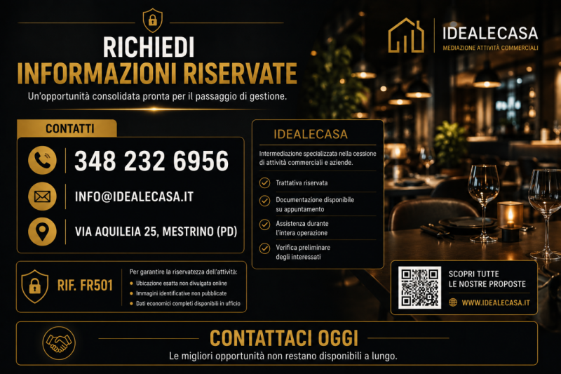 RIF. FR501 PADOVA IN QUARTIERE RESIDENZIALE STRATEGICO Proponiamo in vendita attività commerciale...