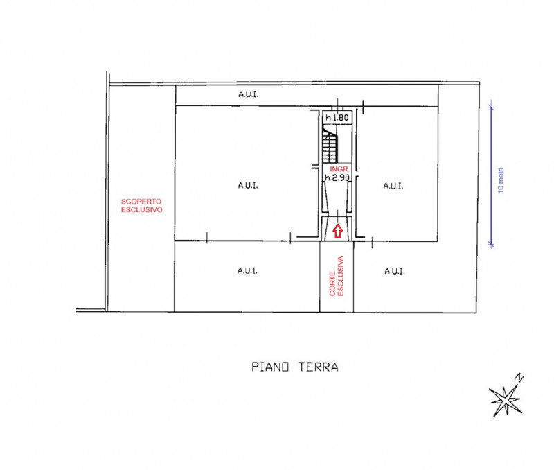 QUADRICAMERE ULTIMO PIANO CON INGRESSO INDIPENDENTE E CORTE ESCLUSIVA IN VENDITA A VICENZA VERSAN...
