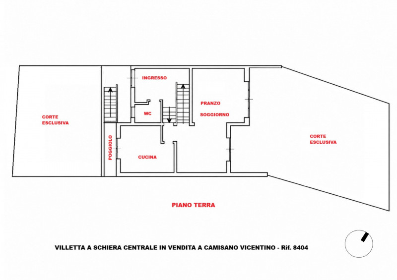 VILLETTA A SCHIERA CON GIARDINO PRIVATO, IN ELEGANTE ZONA RESIDENZIALE A CAMISANO VICENTINO - Rif...