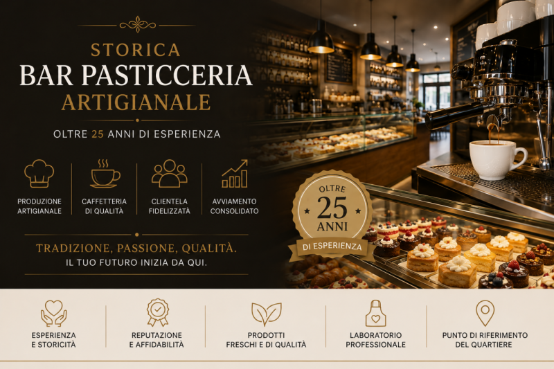 RIF: FR502 PADOVA - MONTA Proponiamo in vendita storica attività di bar-pasticceria con laborator...