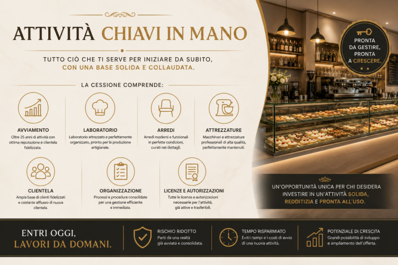RIF: FR502 PADOVA - MONTA Proponiamo in vendita storica attività di bar-pasticceria con laborator...