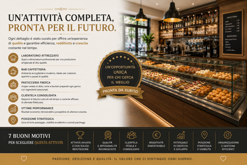 RIF: FR502 PADOVA - MONTA Proponiamo in vendita storica attività di bar-pasticceria con laborator...