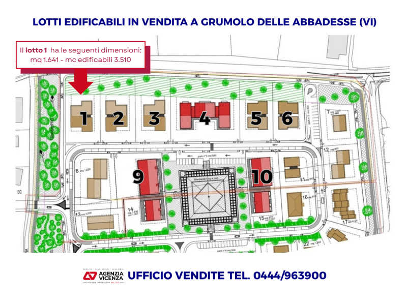 LOTTO EDIFICABILE CON POSSIBILITA' DI REALIZZARE PICCOLO CONDOMINIO O VILLINE A GRUMOLO DELLE ABB...