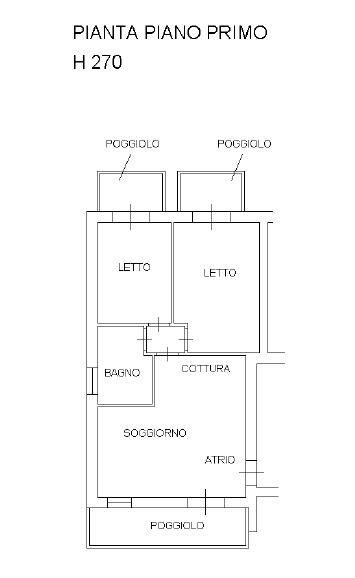 COMPOSIZIONE:
Proponiamo in vendita appartamento al primo piano composto da zona living con cucin...