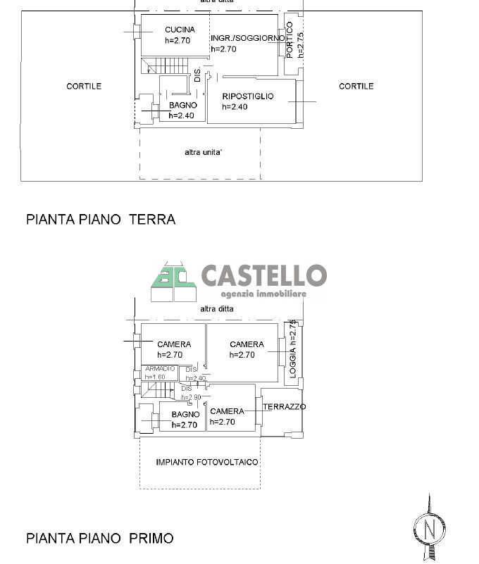 Campodarsego Fiumicello Bifamiliare già libera 3 camere, giardino, fotovoltaico.