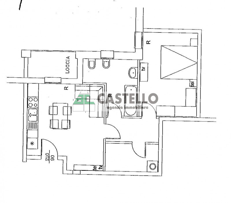 Villanova di Camposampiero Centro proponiamo in esclusiva interessante miniappartamento al piano ...