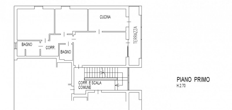 SCHIO-Santa Croce: in zona residenziale tranquilla TRILOCALE BISERVIZI al piano primo, inserito i...