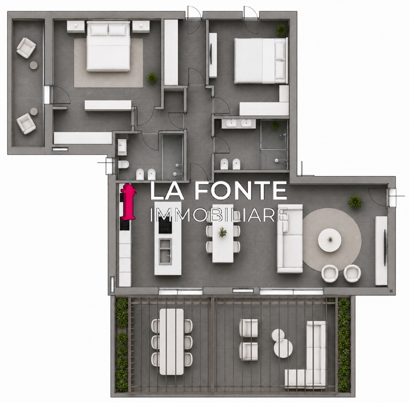 STRA - NUOVO E MODERNO ATTICO ARREDATO, situato al secondo piano in una zona centrale e riservata...
