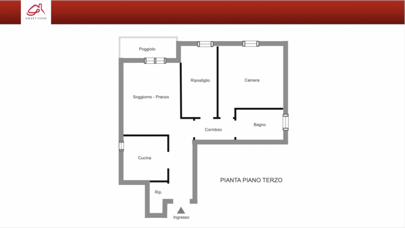 Ponte San Nicolò (Padova) : appartamento trilocale al terzo ed ultimo piano.
Ingresso, cucina abi...