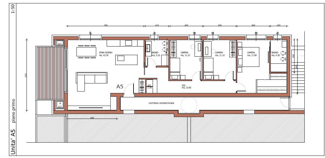 Nuovo Tricamere con terrazzo abitabile-RIF.UTVA5