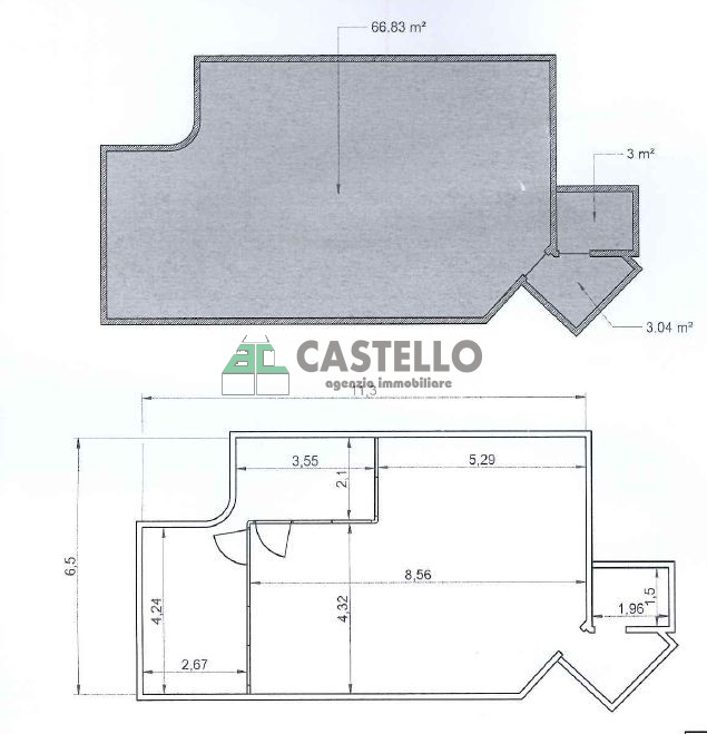 Campodarsego centro negozio di 73mq già libero